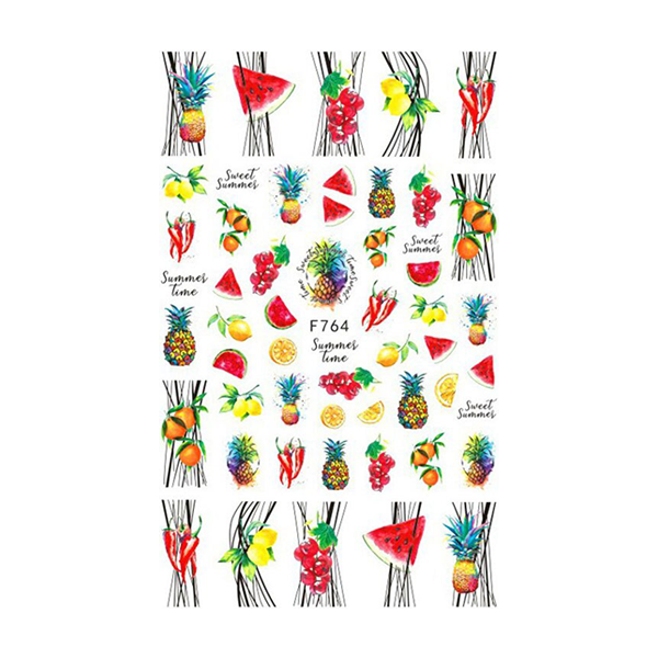 Autocolante F764 frutas tropical