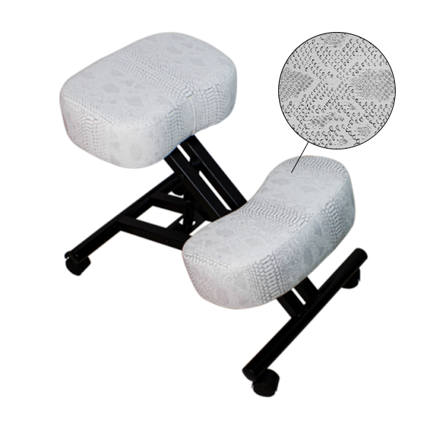 Banco Ergonómico Pele Cobra Branca
