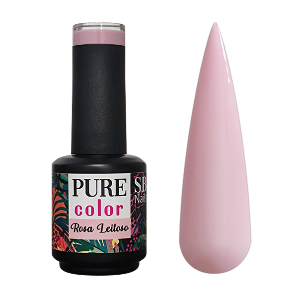 Verniz Gel Pure Color Rosa Leitoso 10ml