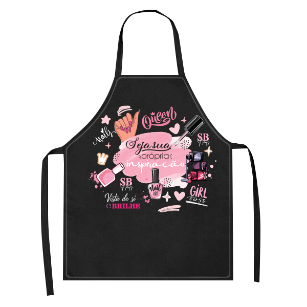 Avental SBNails Love Nails Preto