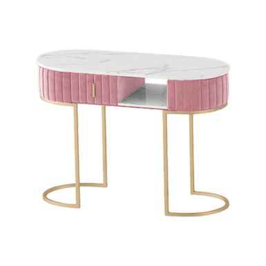 Mesa Concept Lovely em Veludo Rosa