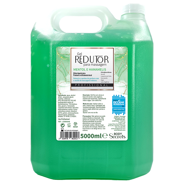 Gel Redutor Mentol e Hamamelis Efeito Frio 5000ml