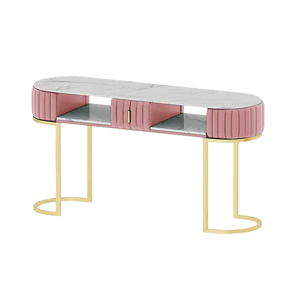 Mesa Concept Lovely Plus em Veludo Rosa