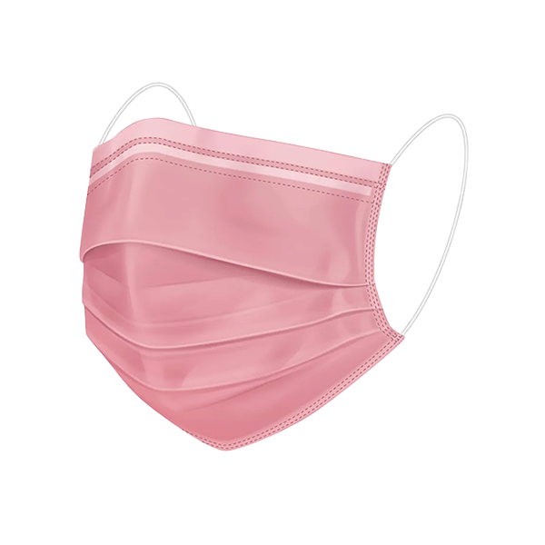 Máscara Descartavel Rosa 50UN