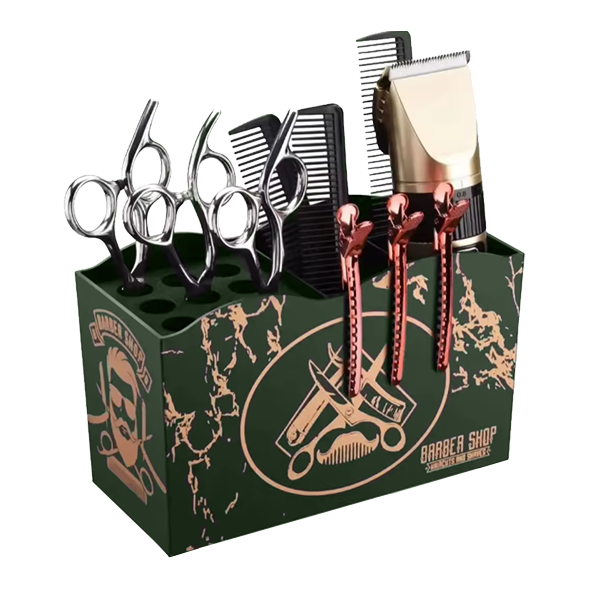 Suporte Ferramentas Barbeiro Barber Shop Green & Gold