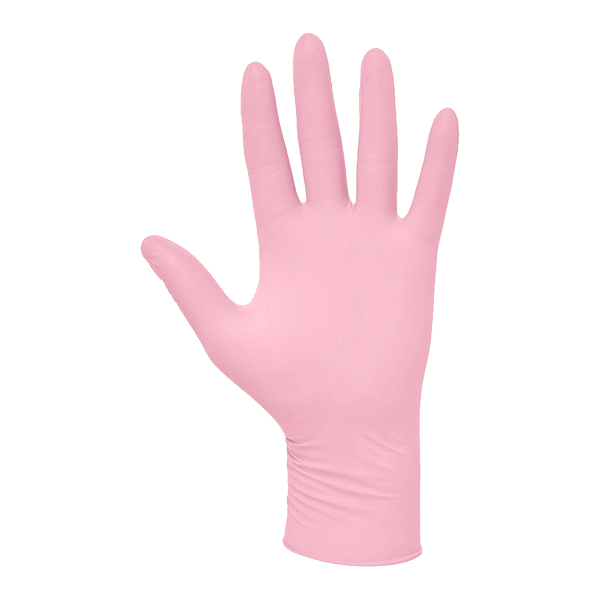 Luvas Nitrilo s/Pó Rosa Bebe XS