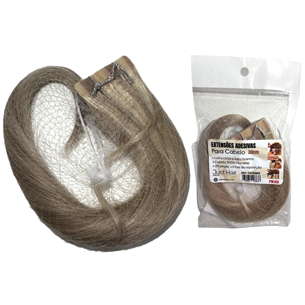 Extensões adesivas para cabelo 30cm 20und