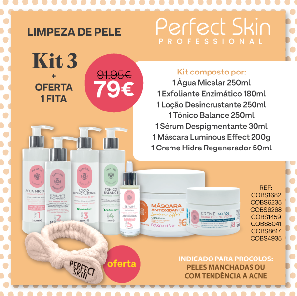 Kit Limpeza de Pele 03 Pele Manchadas ou com Tendencias a Acne
