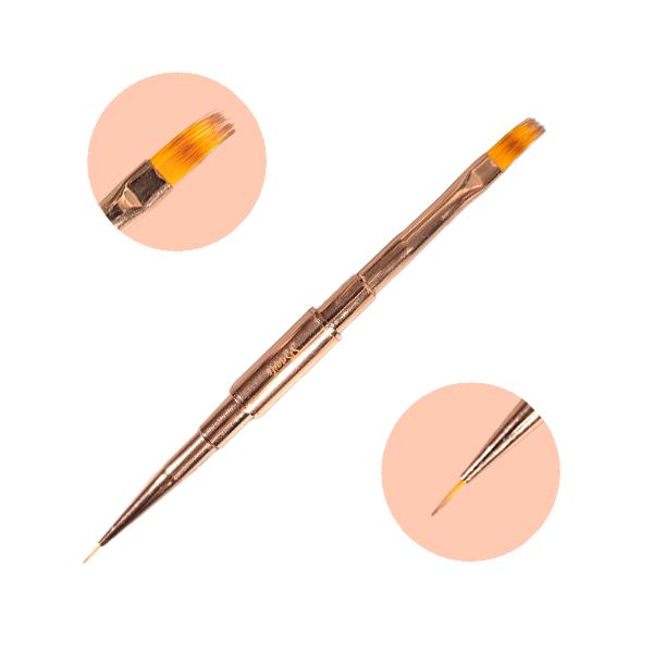 Pincel Rose Gold Ombre e Liner 000