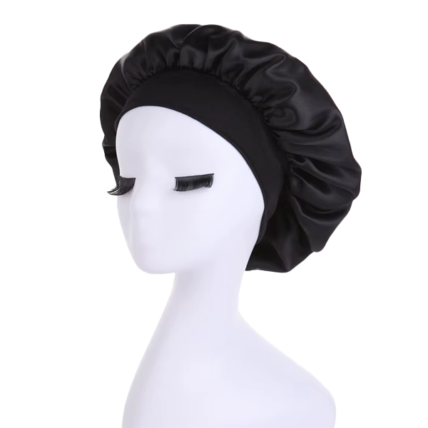 Touca em Cetim Anti-frizz Preta