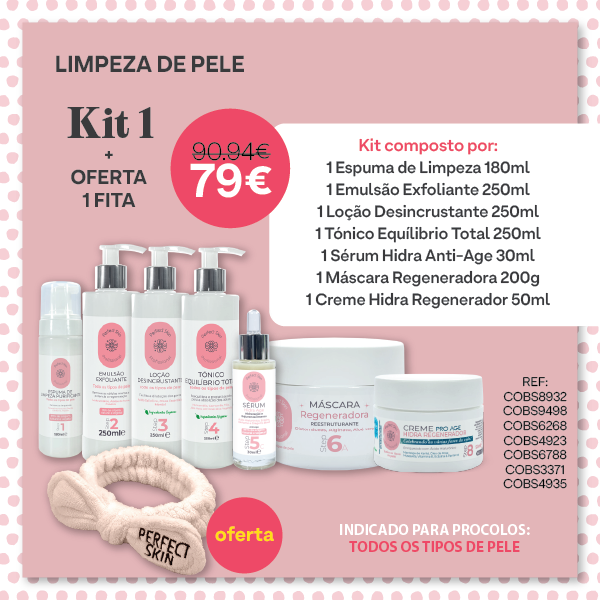 Kit Limpeza de Pele 01 Todos os Tipo de Pele