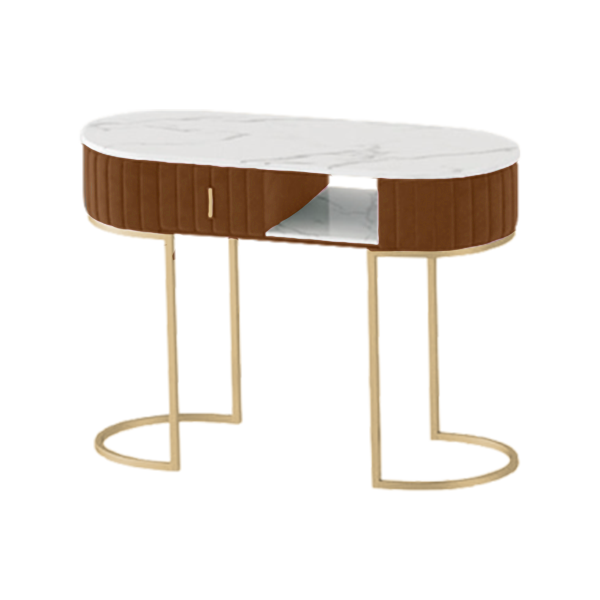 Mesa Concept Lovely em Veludo Chocolate