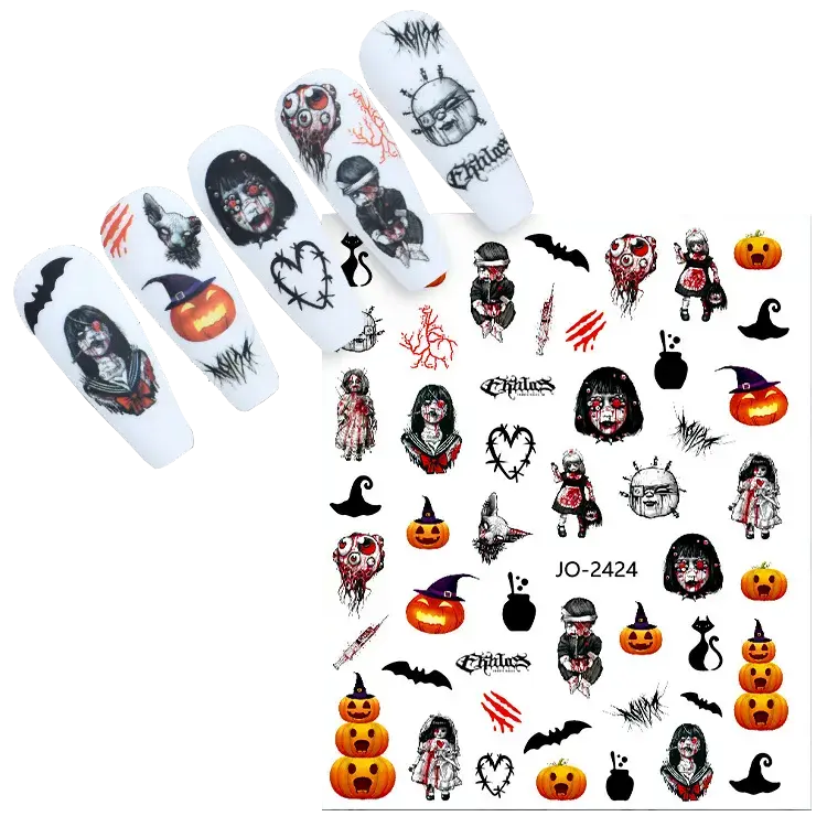 Autocolante Halloween Boneca e Abóbora