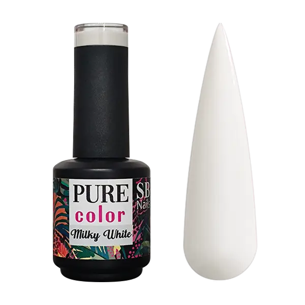 Verniz Gel Pure Color Milky White 10ml