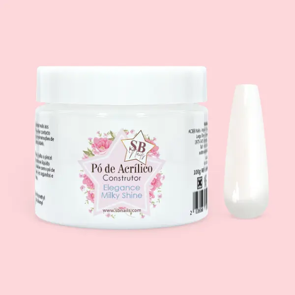 Pó Acrílico Construtor Elegance Milky Shine 100g
