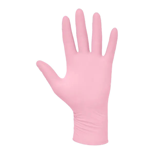 Luvas Nitrilo s/Pó Rosa Bebe XS
