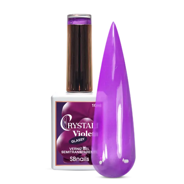 Verniz Gel Crystali Violeta Glassy 10ml