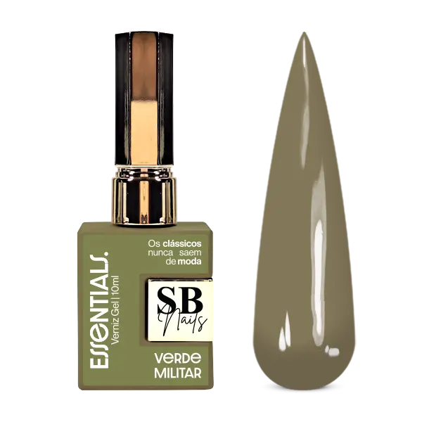 Verniz Gel Essentials Verde Militar 10ml