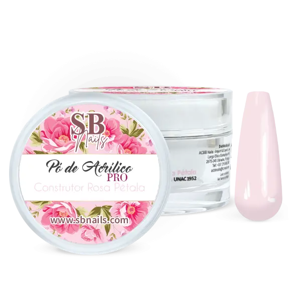 Pó Acrílico Construtor Rosa Pétala 30g
