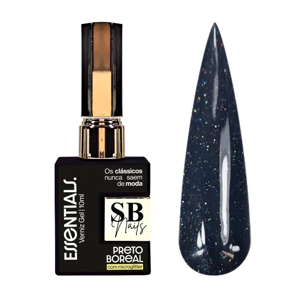 Verniz Gel Essentials Preto Boreal 10ml