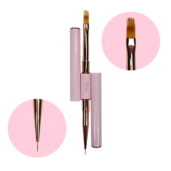 Pincel Master Princess Rosa Bebé Ombre e Liner 000 SBNails