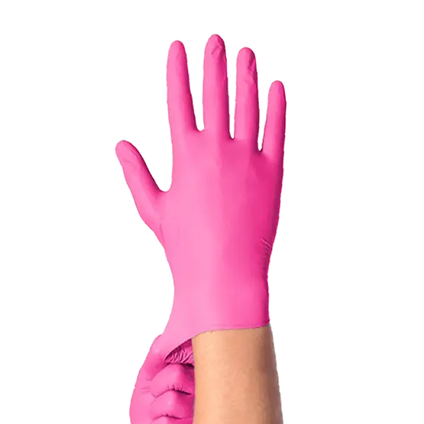 Luva Nitrilo s/Pó Fuschia XS