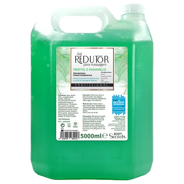 Gel Redutor Mentol e Hamamelis Efeito Frio 5000ml