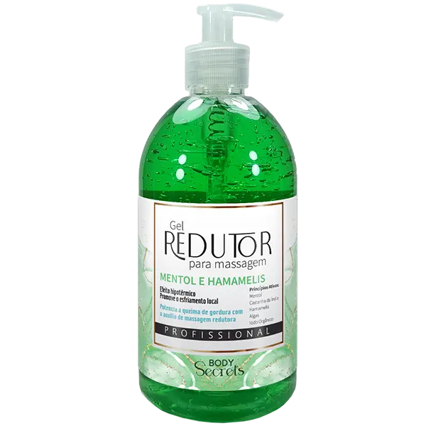 Gel Redutor Mentol e Hamamelis 500ml
