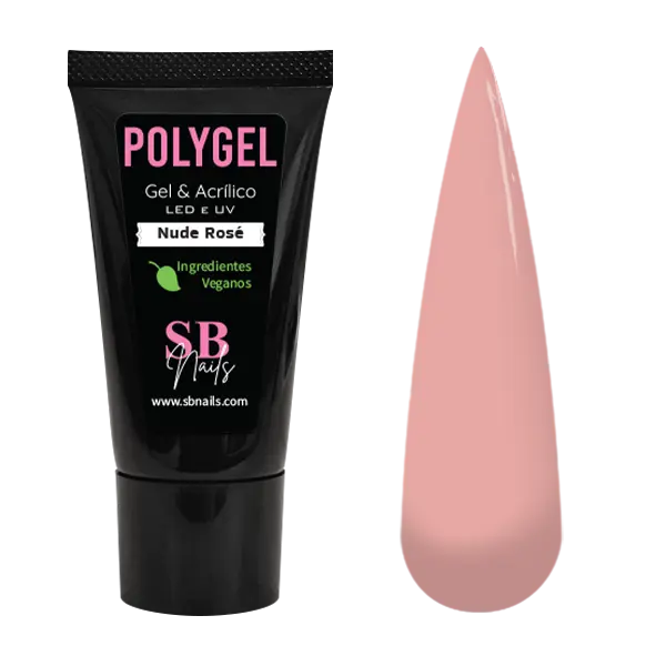 Polygel Vegano Bisnaga Nude Rosé SBNails 30g