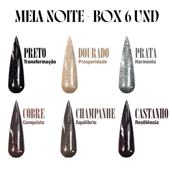 Coleção Meia-Noite Box 6und SBNails