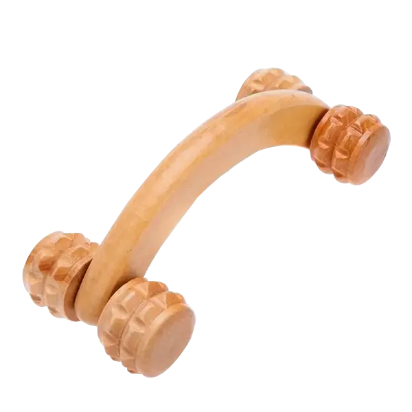 Massageador de Madeira Carrinho 4 Rodas