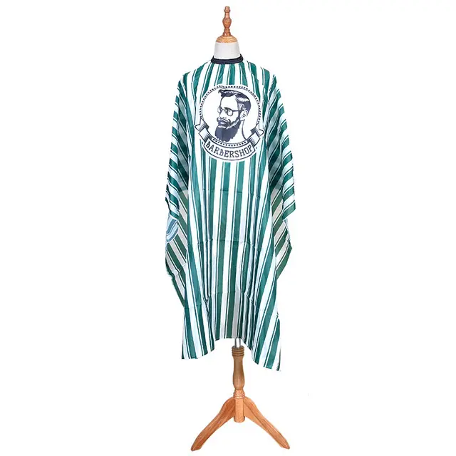 Capa Corte Barbeiro BarberShop Verde Listrado