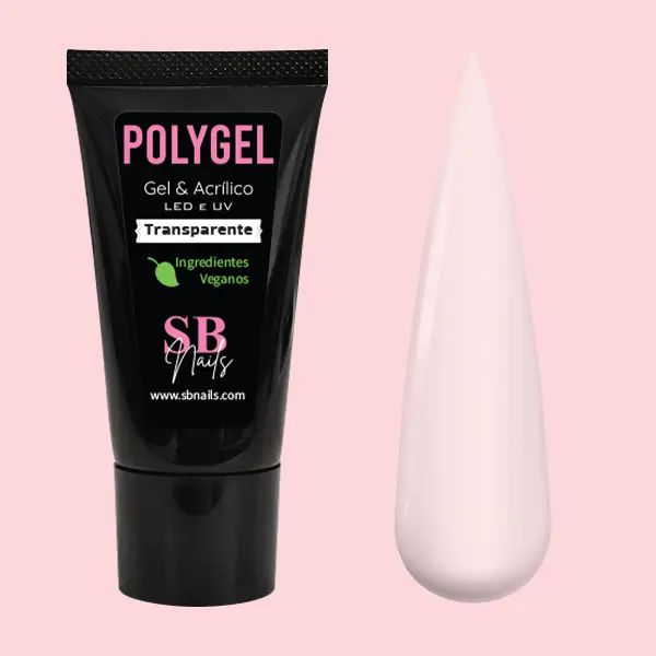 Polygel Vegano Bisnaga Transparente SBNails 30g