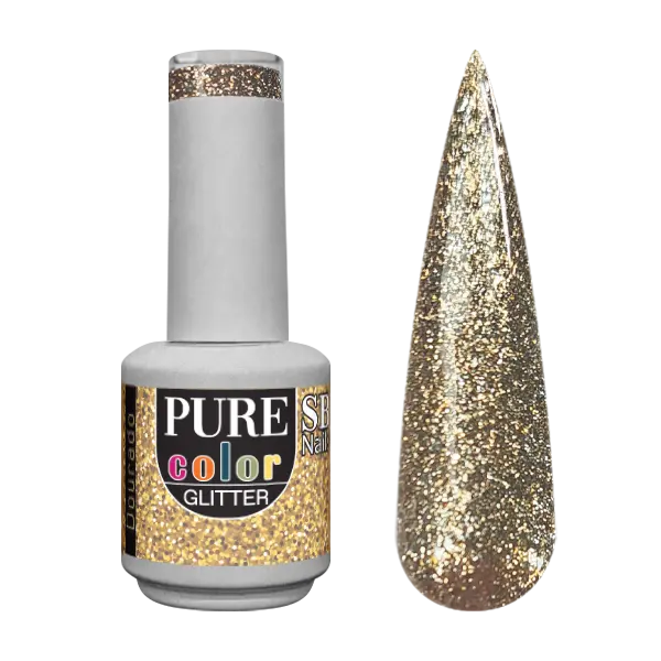 Verniz de Gel Pure Glitter Dourado 10ml