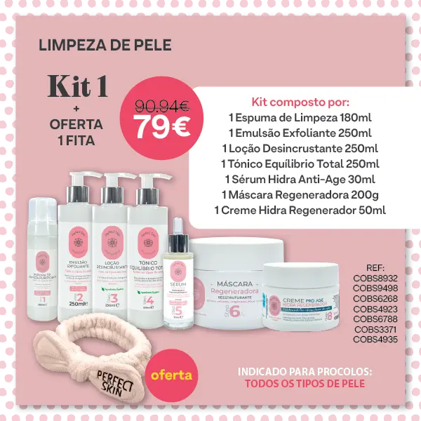 Kit Limpeza de Pele 01 Todos os Tipo de Pele