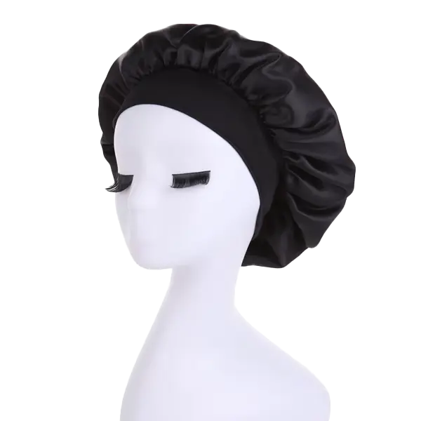 Touca em Cetim Anti-frizz Preta