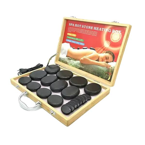 Maleta aquecedora com 20 pedras massagem