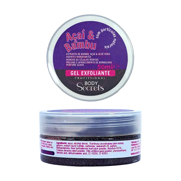 Gel Exfoliante Bambu, Açai e Grainha de Uva 50ml
