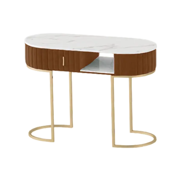 Mesa Concept Lovely em Veludo Chocolate