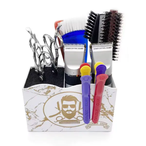 Suporte Ferramentas Barbeiro Barber Shop White Gold