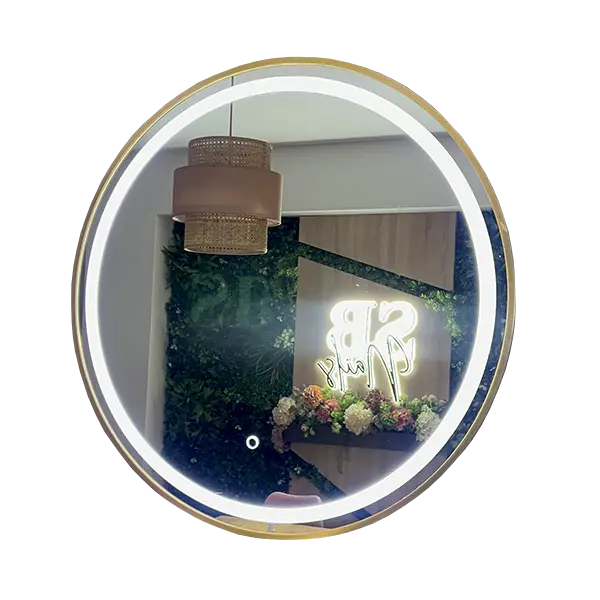 Espelho Luxury Salon Redondo Gold