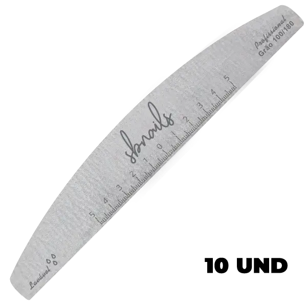 Pack 10 Limas Barco Zebra 100/180 com Régua Sbnails