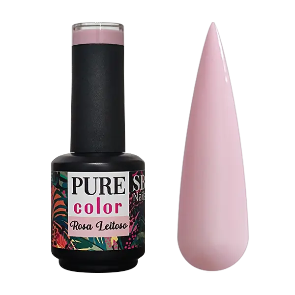 Verniz Gel Pure Color Rosa Leitoso 10ml