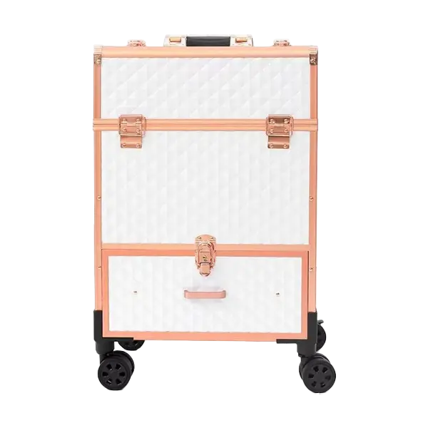 Trolley Profissional para Manicure White & PinkGold