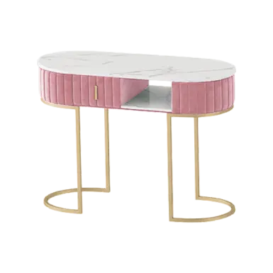 Mesa Concept Lovely em Veludo Rosa