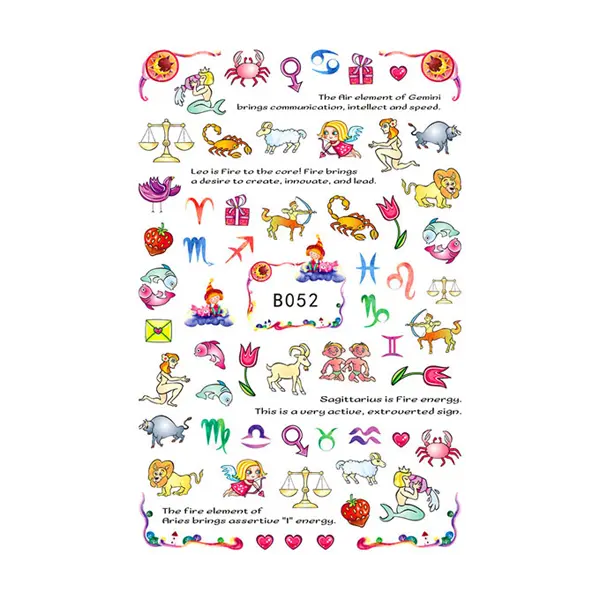 Autocolante B052 signos 2