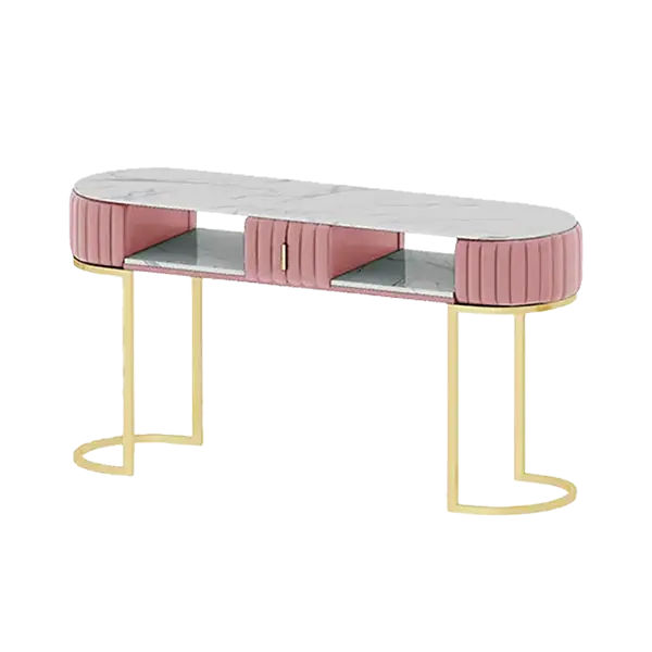 Mesa Concept Lovely Plus em Veludo Rosa
