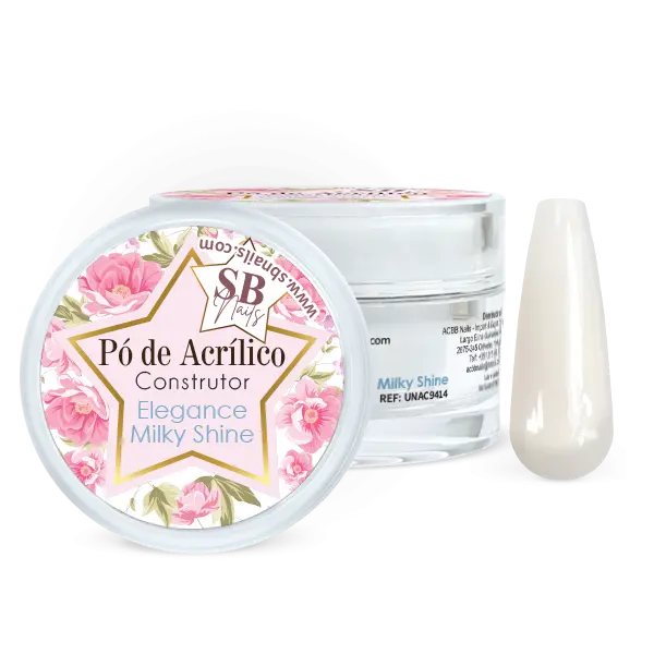 Pó de Acrílico Elegance Milky Shine 30g