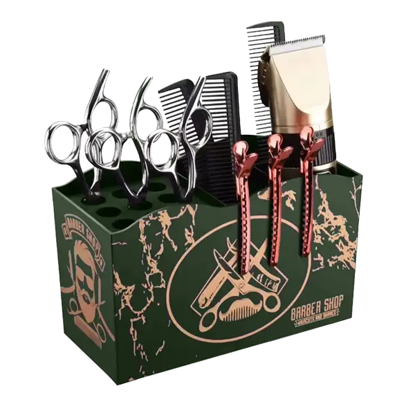 Suporte Ferramentas Barbeiro Barber Shop Green & Gold