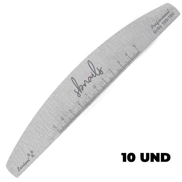 Pack 10 Limas Barco Zebra 100/180 com Régua Sbnails